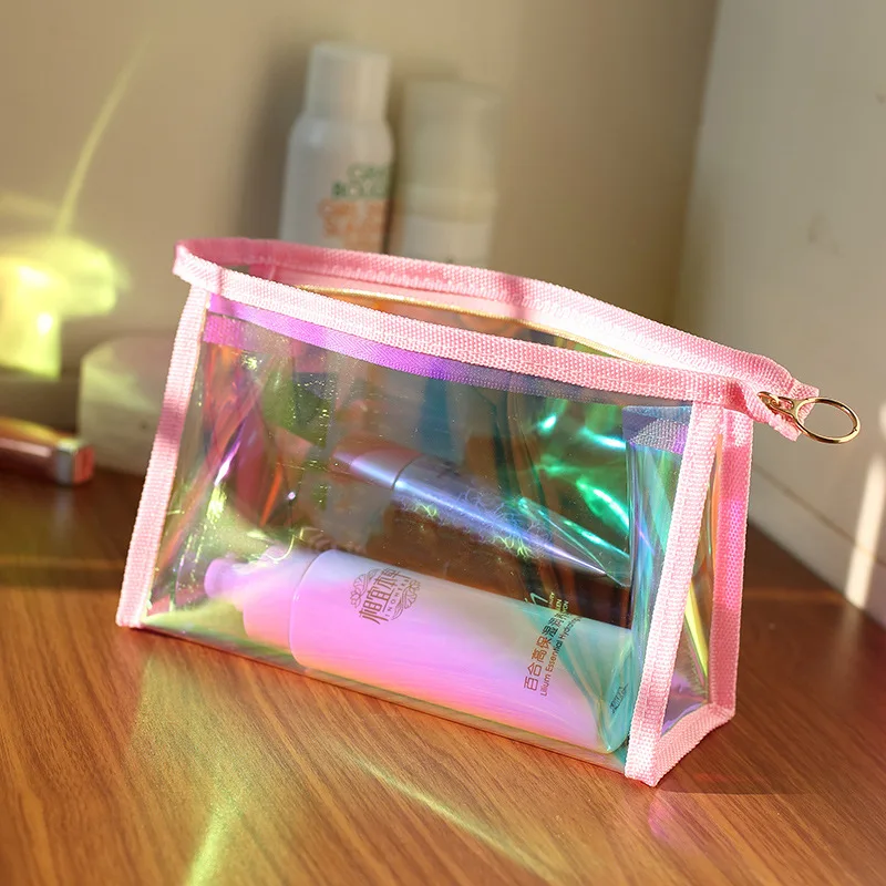 Прямые продажи с фабрики новая красная косметичка лазерной сеткой женская сумка