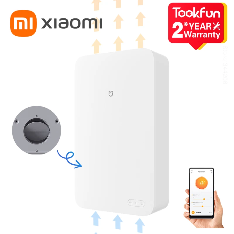 

2023 XIAOMI MIJIA Fresh Air Ventilator C1 80 New fan Air Purifier Multiple Filtering PTC Auxiliary Heating Easy installation