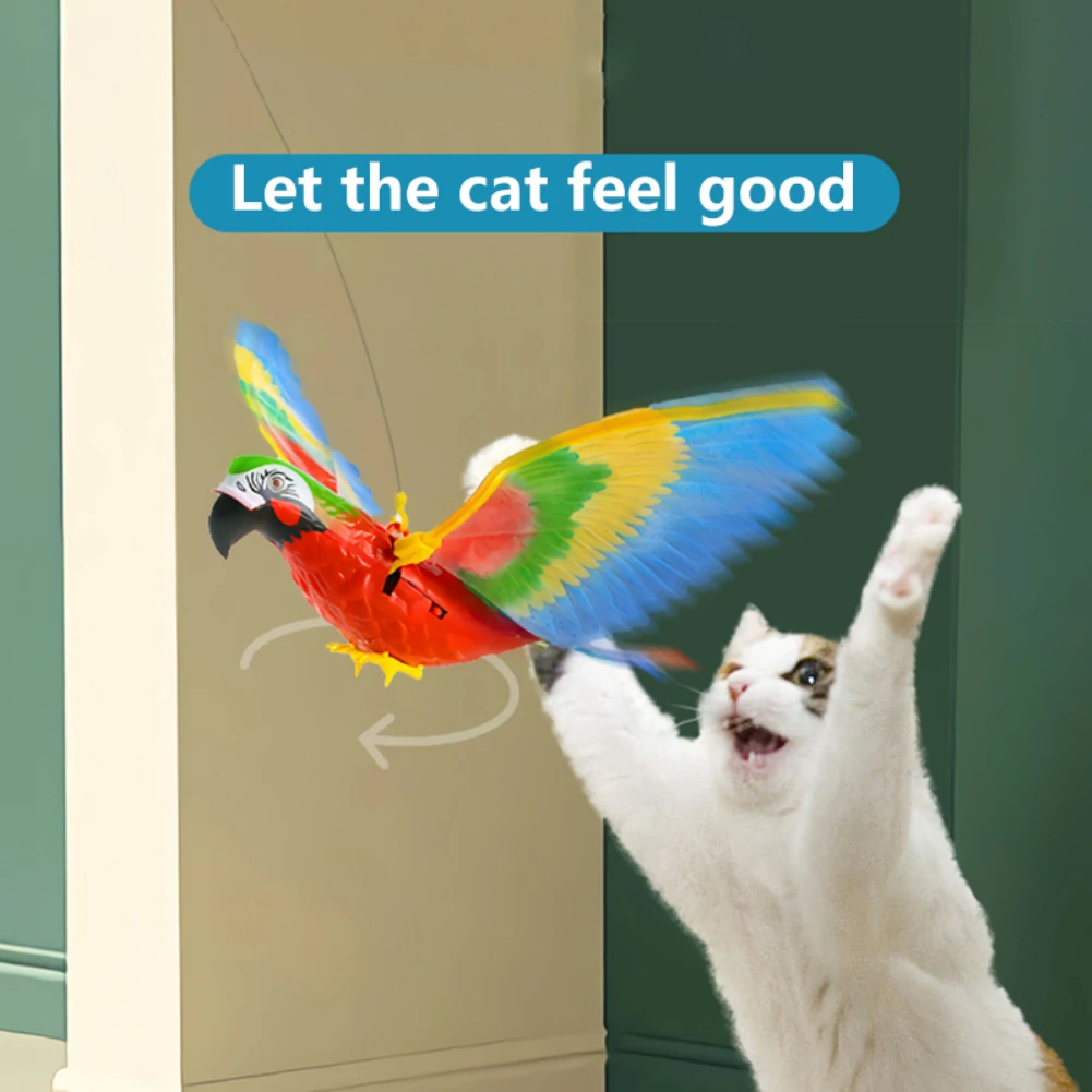 

Pet Toy Interactive Cat Toy Bird Repellent Hanging Parrot Parrot Toys Chase Birds Toys Electric Parrot Pet Supplies Accessories