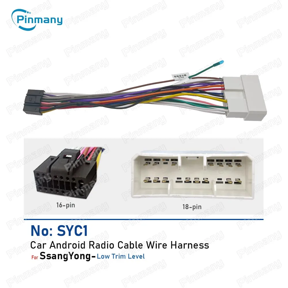 

Установить послепродажное автомобильное стерео радио кабель адаптер жгут проводов питания аудио разъем SYC1 для SsangYong Musso Korando Kyron