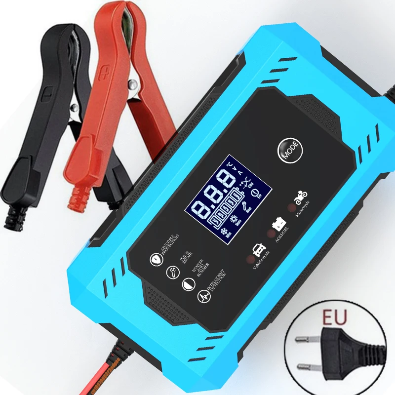 

Car Battery Charger 12V 8A Intelligent Fast Charging Pulse Repair Type Motorcycle Auto Automatic Dual-mode Lead-acid Battery