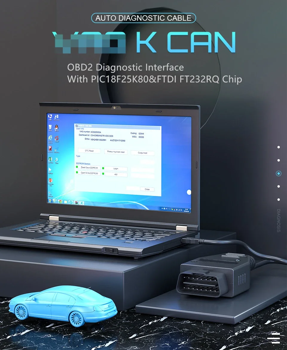 Для VW K CAN Commander 1.4 FTDI FT232RL PIC18F25K80 OBD2 Диагностический инструмент сканера для Golf/Bor Jetta