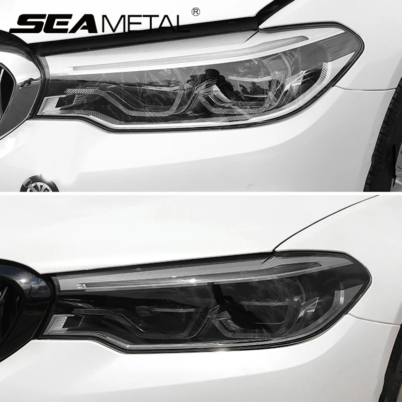 Фотохромная пленка для фар премиум-класса SEAMETAL 30x120 см черная/фиолетовая наклейка