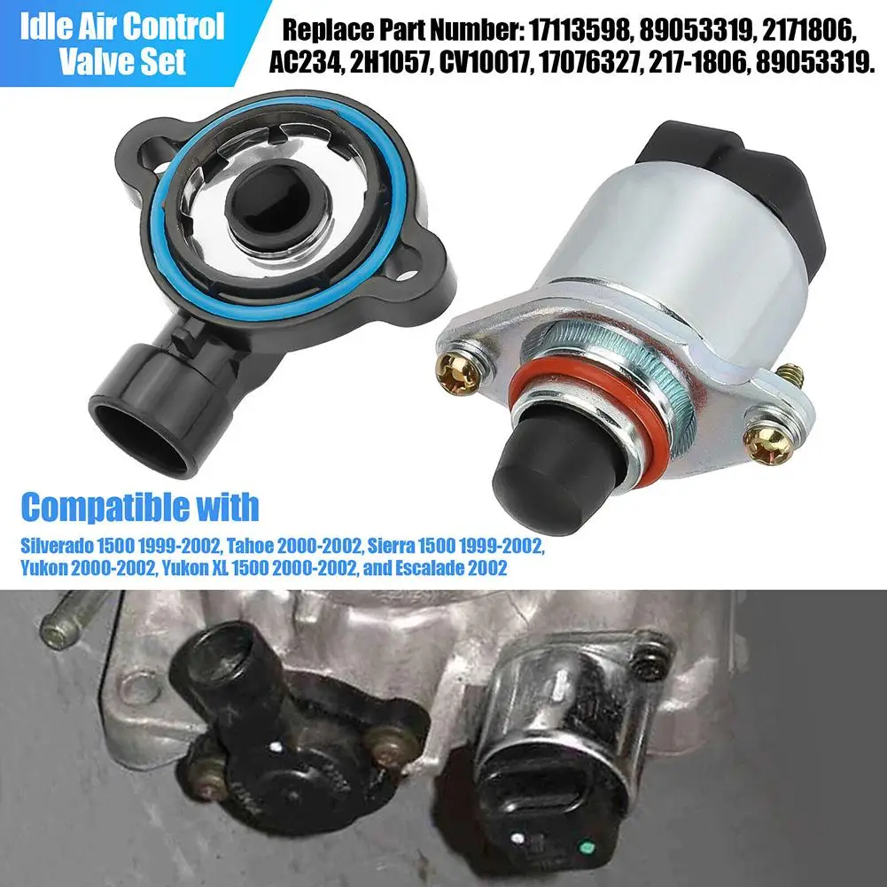 

Car Throttle Position Sensor Idle Motor Air Control Valve Combination Set 17123852 17113598 Replacement Parts