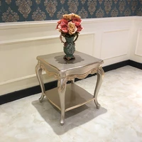 european style solid wood corner table telephone rack packaged small tea table side table champagne square table mini living roo