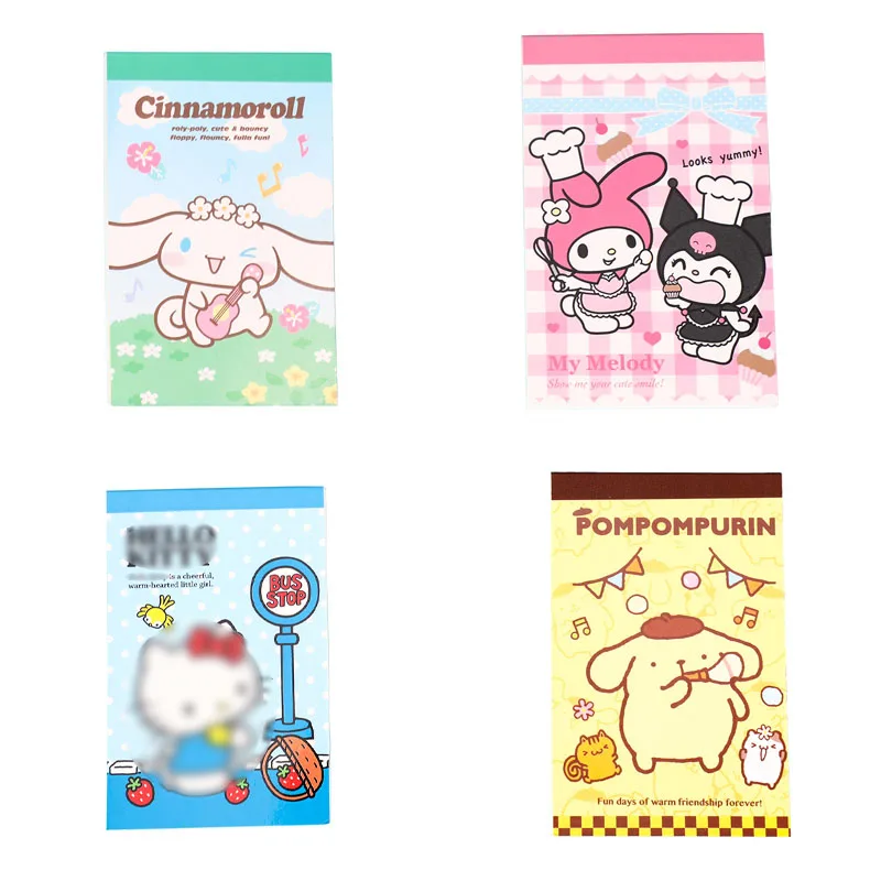 

Sanrios Cinnamoroll My Melody Pompom Purins Kittys Anime Kawaii Notepad Student Stationery Cute Cartoon Portable Pocket Book