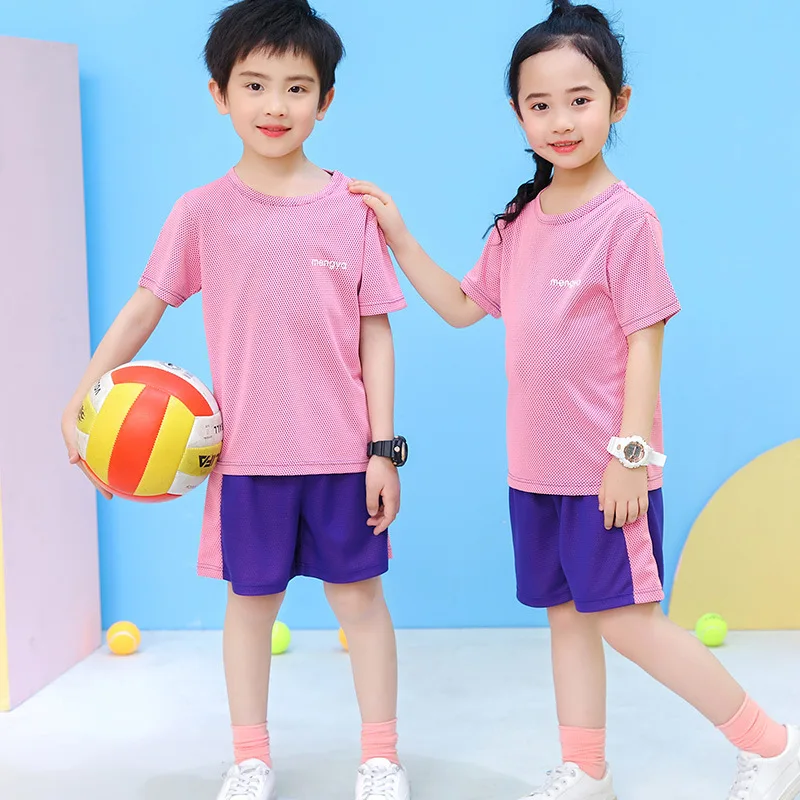 Boy & Girl Summer Sports Set Clothes Baby Short Sleeve +shorts 2 Pc Outfits Children Boys Basketball Quick-dry Tracksuit
