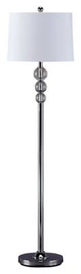 

Joaquin Traditional 56.25" Crystal Accent Floor Lamp, Chrome
