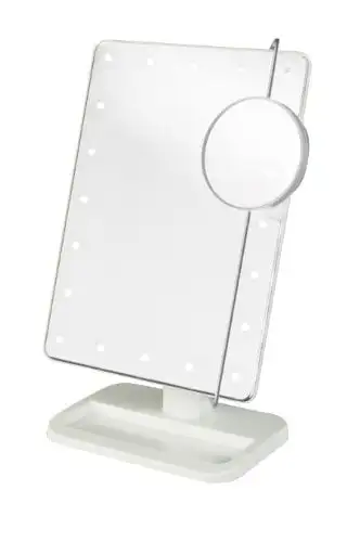 

LED Lighted 10x Adjustable Spot Makeup Mirror White JS811W