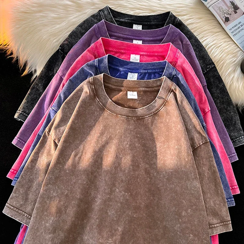 Винтажные мужские моющиеся футболки уличная футболка в стиле хип-хоп ретро панк