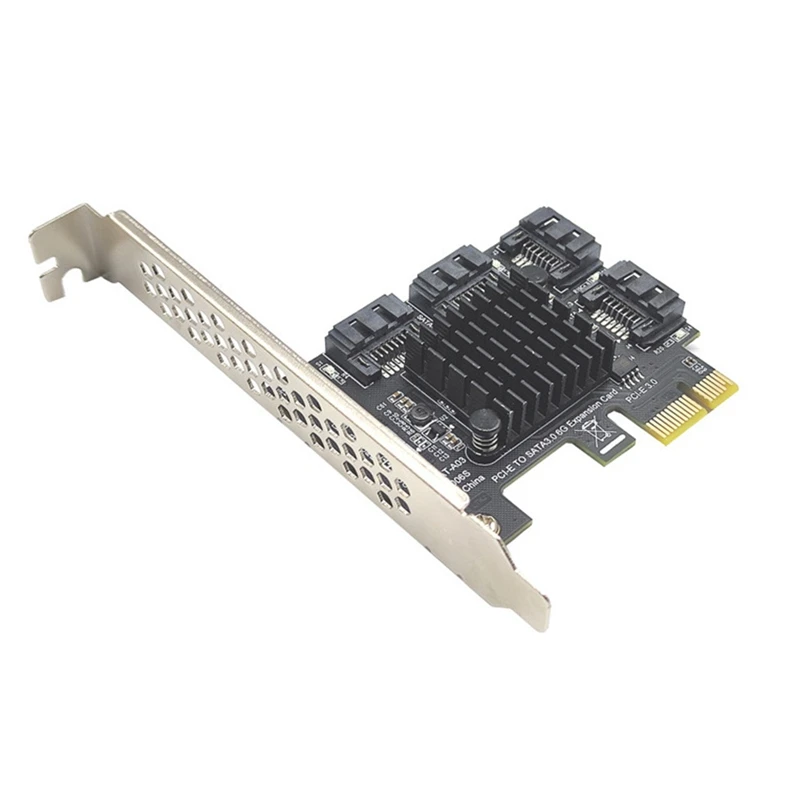 

Pcie SATA Card 4 Port Expansion Card,SATA III 6 Gbps Controller Expansion Card, PCIE 1X To 4 Port SATA3.0 Expansion Card