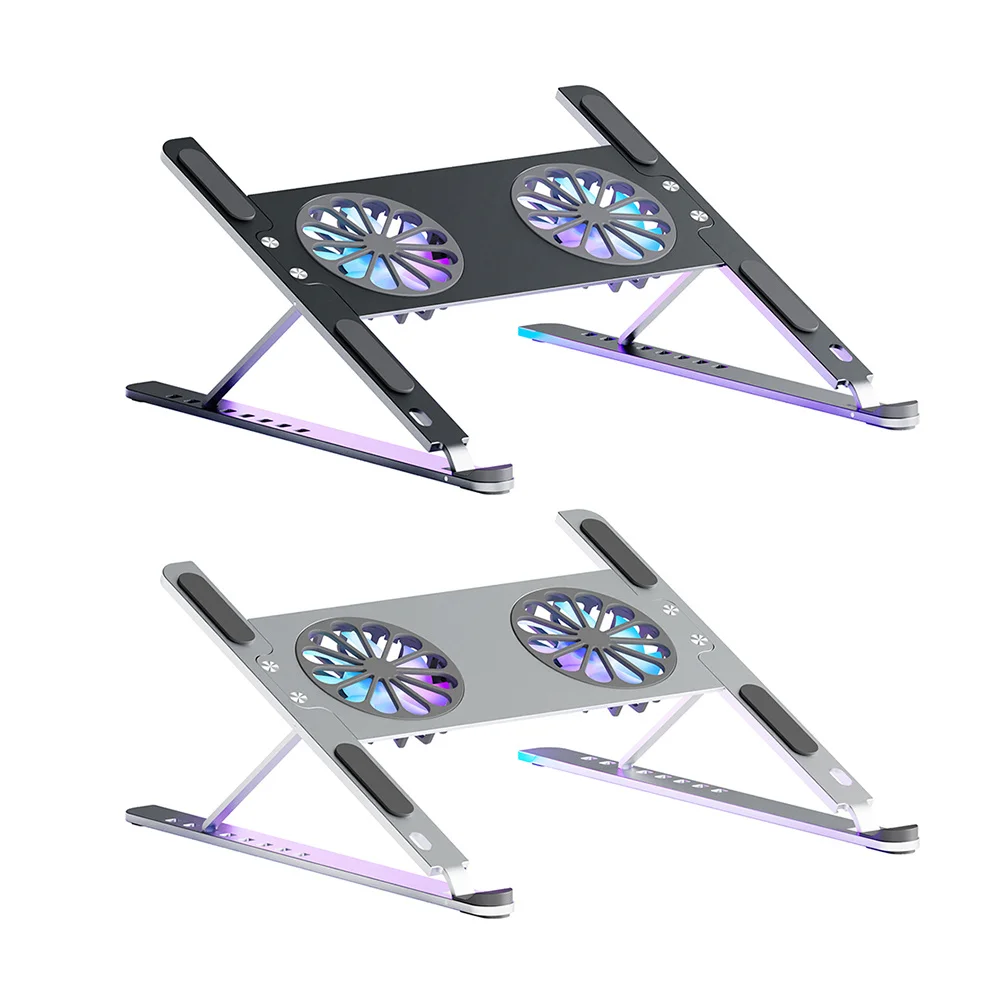 

Laptop Stand With Detachable Foldable Heat-dissipating Tablet Booster Bracket 2 Fans For 10-17.3 Inch Cooler