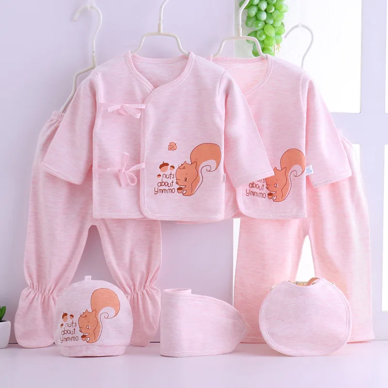0-3 Months Infant Clothing 5/7PCS/Set Cotton Newborn Boys Clothes Baby Underwear for Girls New Born Baby Girl Suits