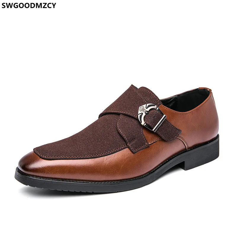 

Office 2023 Monk Strap Shoes for Men Dress Shoes for Men Business Suit Italian Shoes Men LEATHER CLASSIC Coiffeur мужская обувь