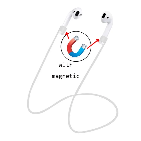 Силиконовая Магнитная веревка для Apple AirPods Pro 2 1, мягкие шнуры с защитой от потери, шейный ремешок для AirPods 2, Универсальные наушники-вкладыши