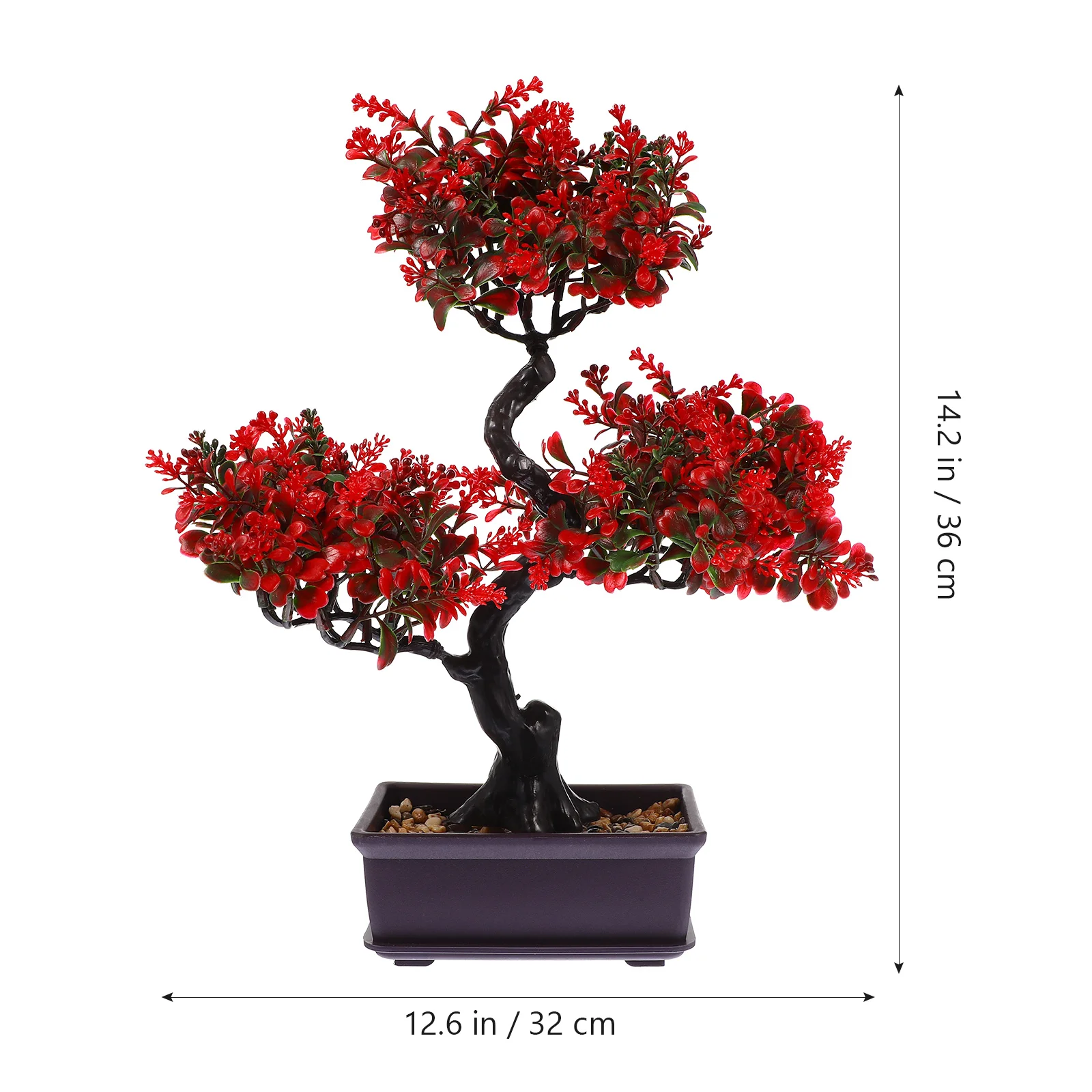 

Artificial Potted Plant Fake Bonsai Tree Decor Indoor Dinner Table Decorations Realistic Simulation Dining Faux