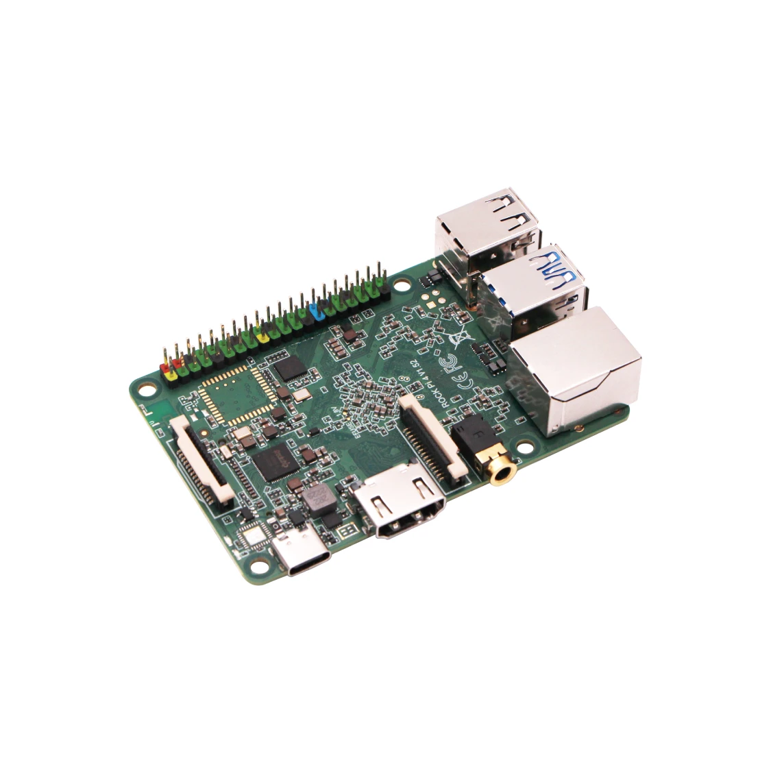 Фото VivaCTRadxa ROCK 4A RK3399, 6-ядерный процессор SBC, HDMI с поддержкой 4K, Gigabit Ethernet и PCIe 2.1, одноплатный компьютер №4