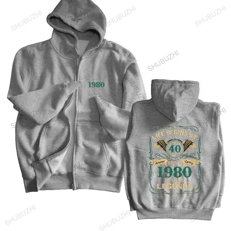 

men autumn sweatshirt black hoody 41th Birthday Gift Born in 1980 Life cotton sweatshirt for boys brand hoodie thin jacket