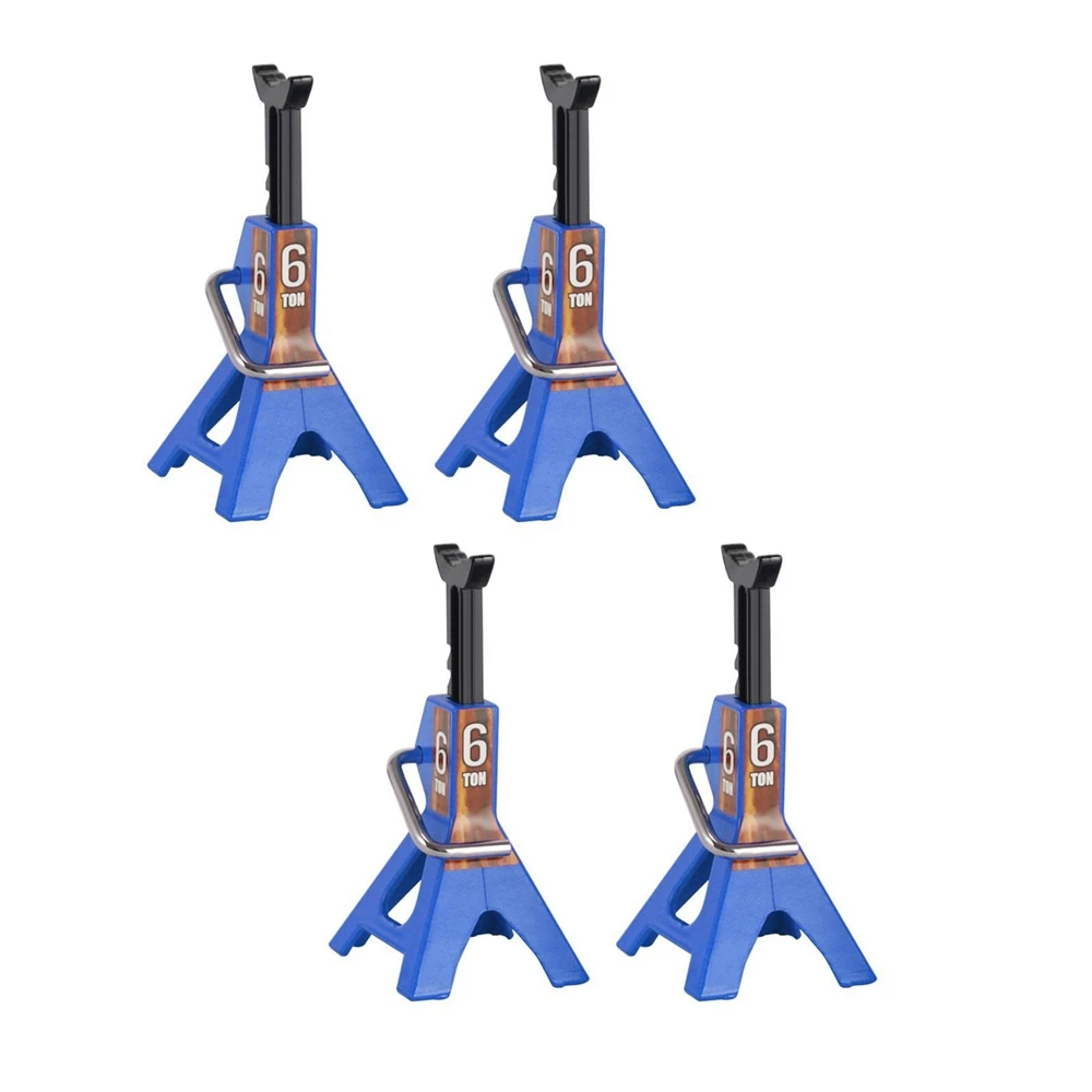 

4Pcs Metal Height Adjustable 6 Ton Jack Repair Stand for 1/10 RC Crawler Car Axial SCX10 90046 Traxxas TRX4 TRX6 D90,3