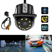 8 led car rear view camera hd waterproof parking line dc12v video backup camera night vision reversing parking monitor