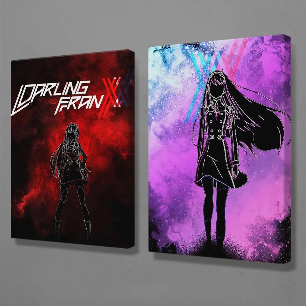 Zero Two 002 DARLING in the FRANXX Anime Canvas Home Decor Painting Wall Art Decoration Prints Dorm Living Room Bedroom Poster