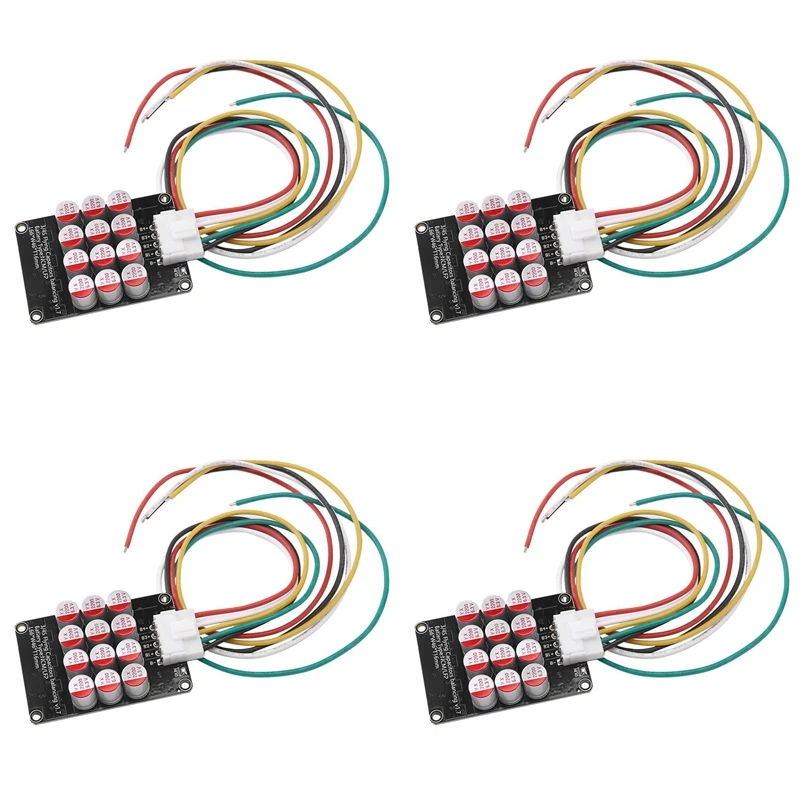 

HFES 4X 4S 5A Whole Group Balancer Active BMS Board Lithium Lipo Lifepo4 Battery Equalizer Energy Transfer Capacitor