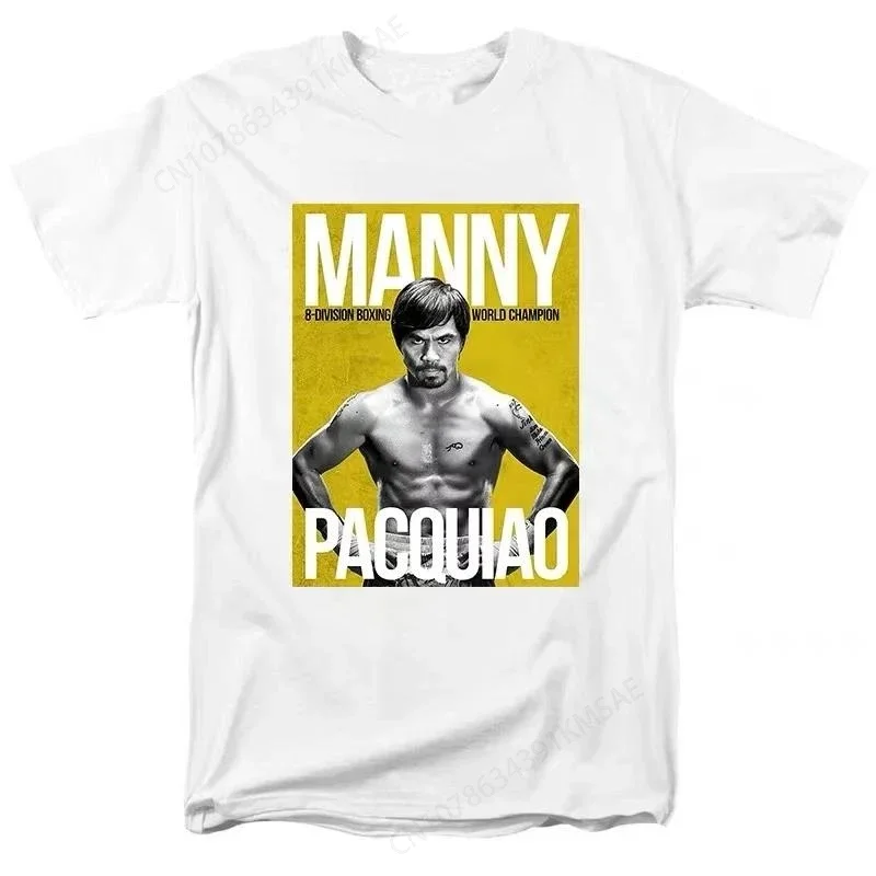 Летняя футболка manny pacquiaoa с принтом бокса ММА Креативная печать коротким рукавом