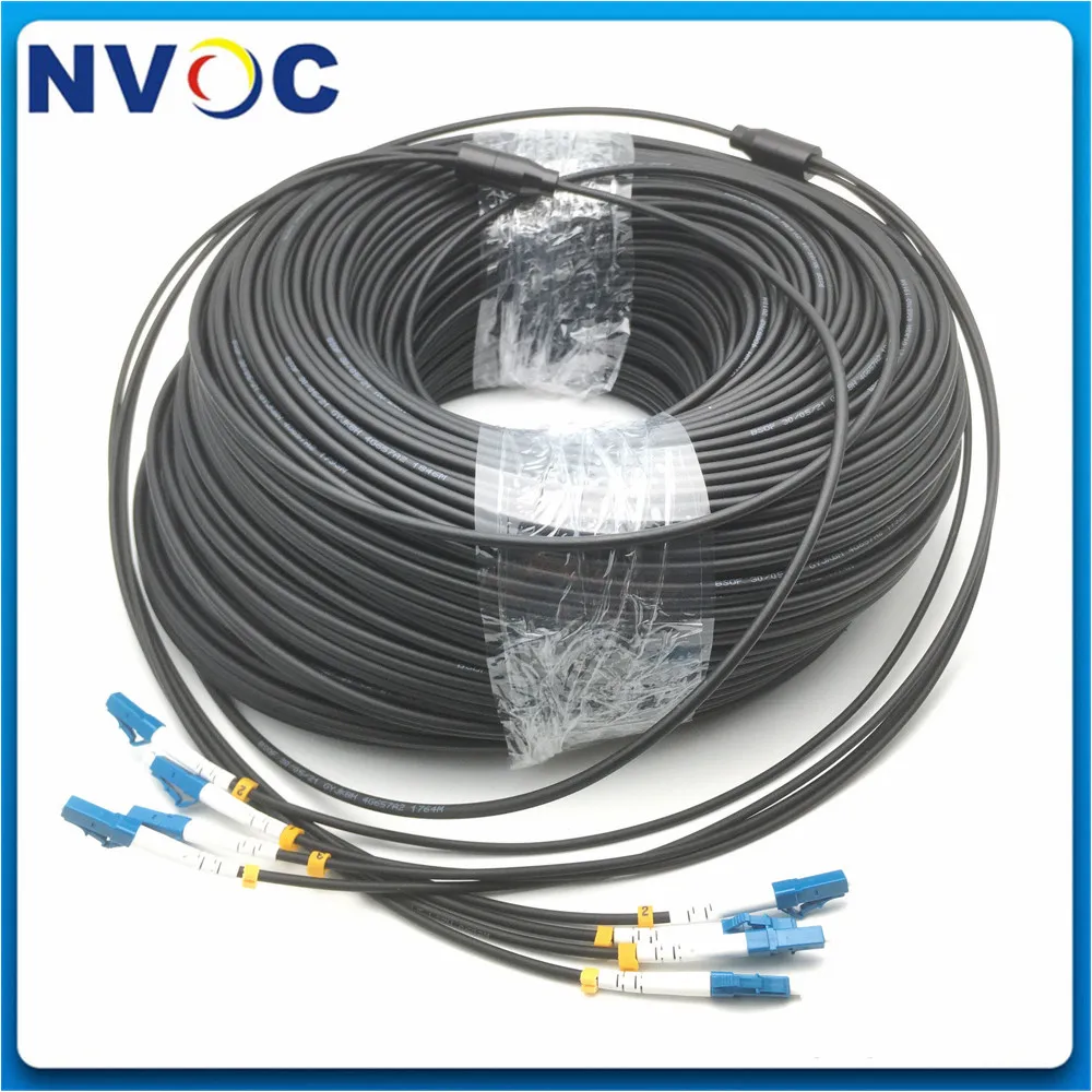 100 м 150 200 бронированный LC/UPC-LCUPC 4C одномодовый 4-жильный SM наружный FTTA LC-LC