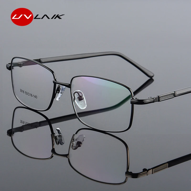 

Оправа для очков UVLAIK мужская из титанового сплава, деловая оправа для очков по рецепту при близорукости, Прозрачная Оптическая оправа