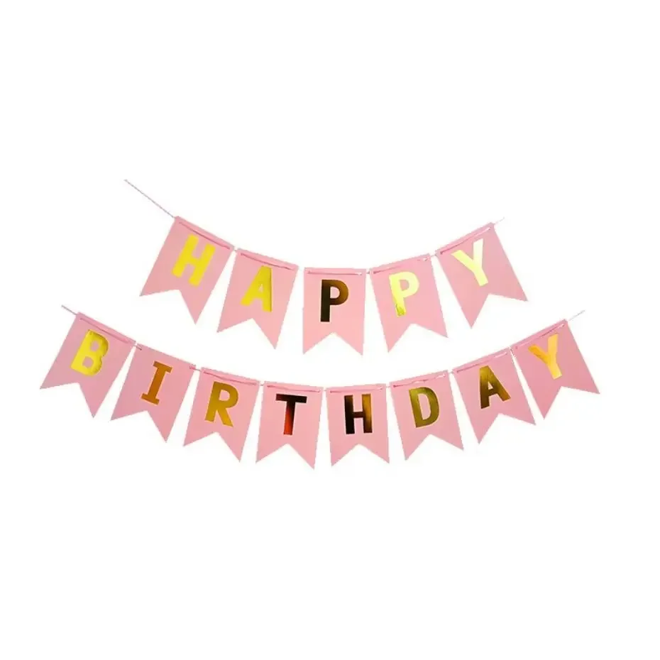 

Праздничный набор флагов Happy Birthday