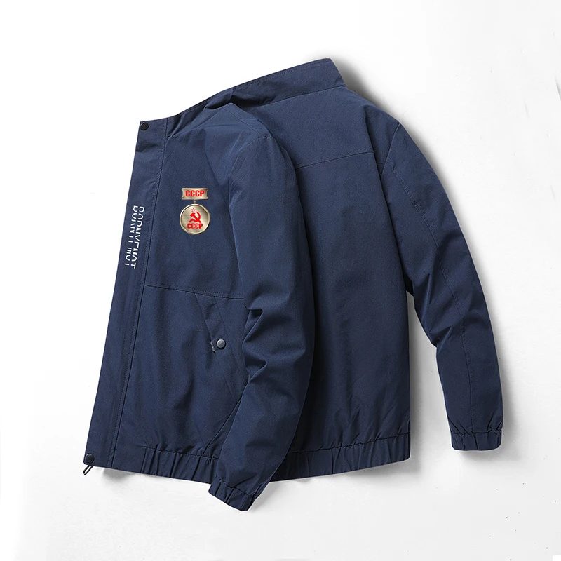 

Новинка 2023, Мужская ветрозащитная теплая Толстая куртка CCCP с принтом, Мужская модная повседневная куртка, Мужская Осенняя брендовая улична...