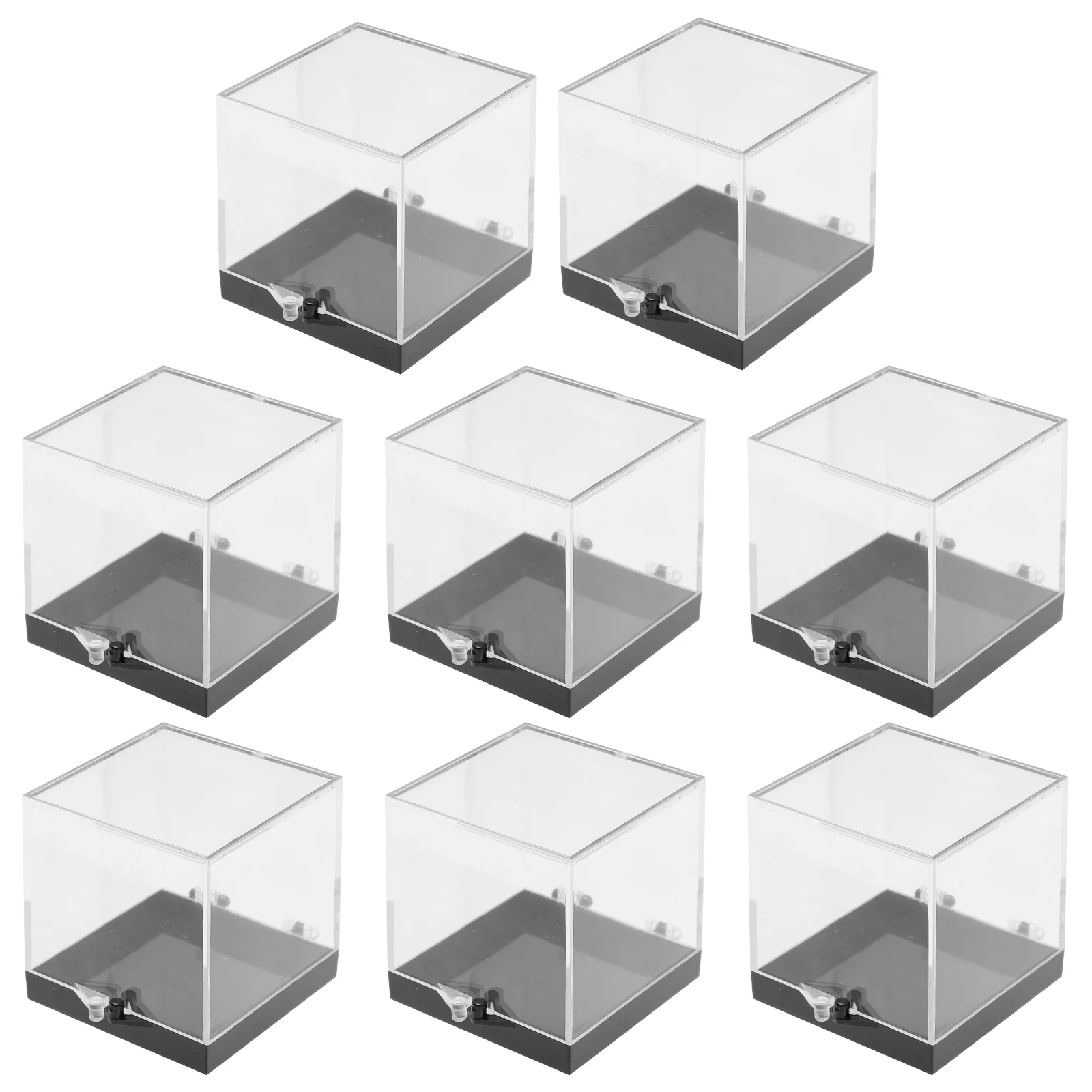 

8 Pcs Transparent Mineral Specimen Collection Box Plastic Sample Storage Box