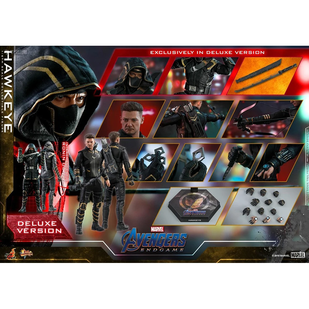 

HotToys 1/6 MMS532 Hawkeye Marvel Avengers: Endgame Deluxe Edition original Collectible Model Set Anime Action Fiugre Toys