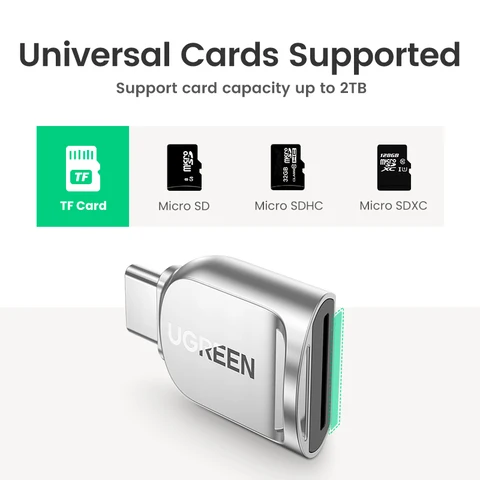 UGREEN Кардридер USB-C для TF карты