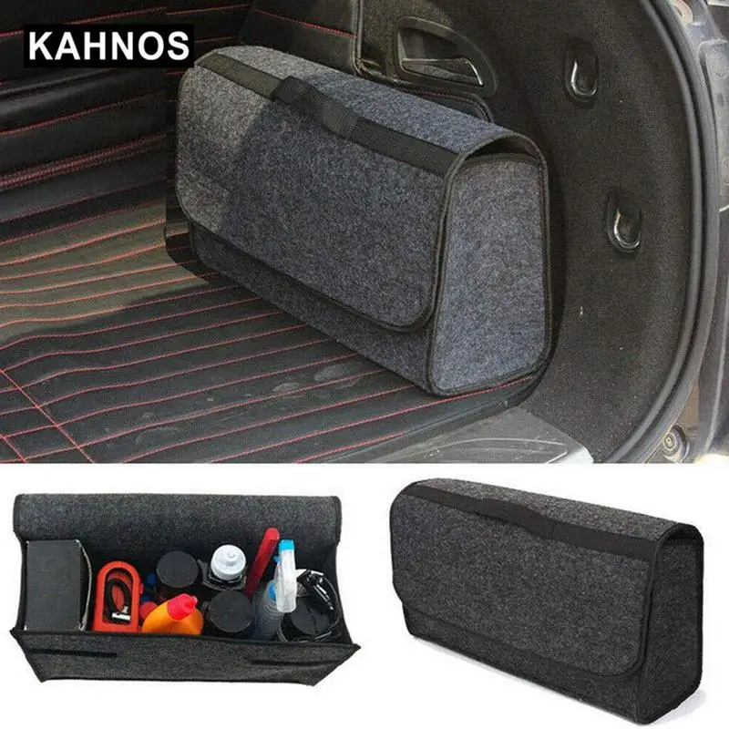 

Car Organizer Bag For Trunk Felt Cloth Top Grade Large Capacity Auto Multiuse Stowing Tidying Folding Space-saving Storage Box