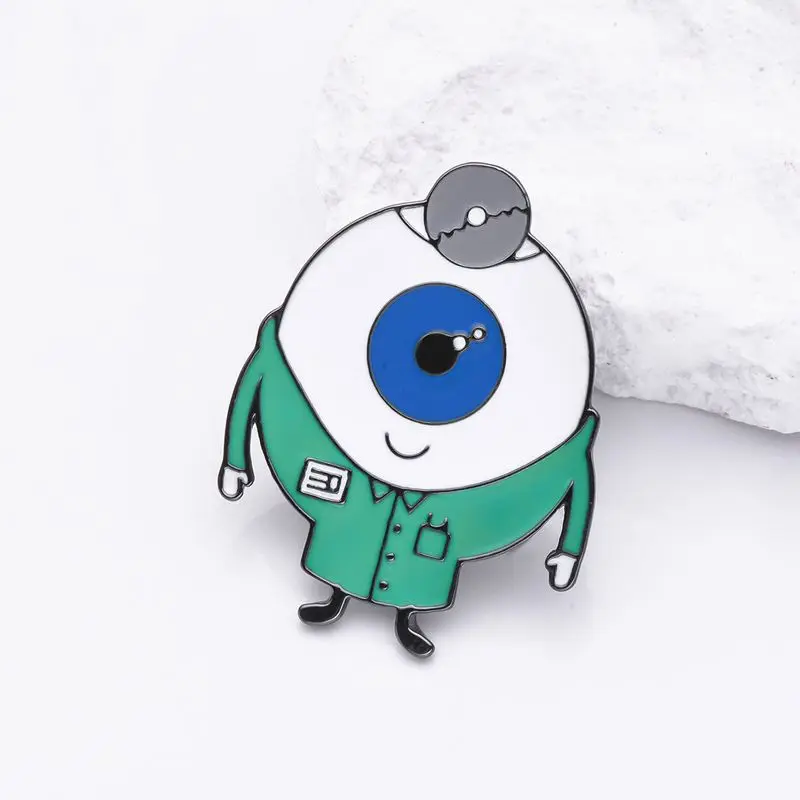 

Harong Eyeball Phd Enamel Pin Funny Cute Medical Series Lapel Badge Brooch for Clinic Doctor Nurse Internship Gift