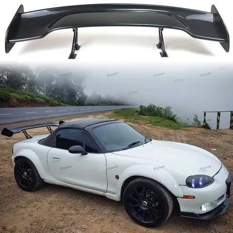 Подходит для Mazda Miata MX5 GT 2009-2024 годов, задний спойлер багажника, крыло, комплект кузова из углеродного волокна, аксессуары для задней двери автомобиля