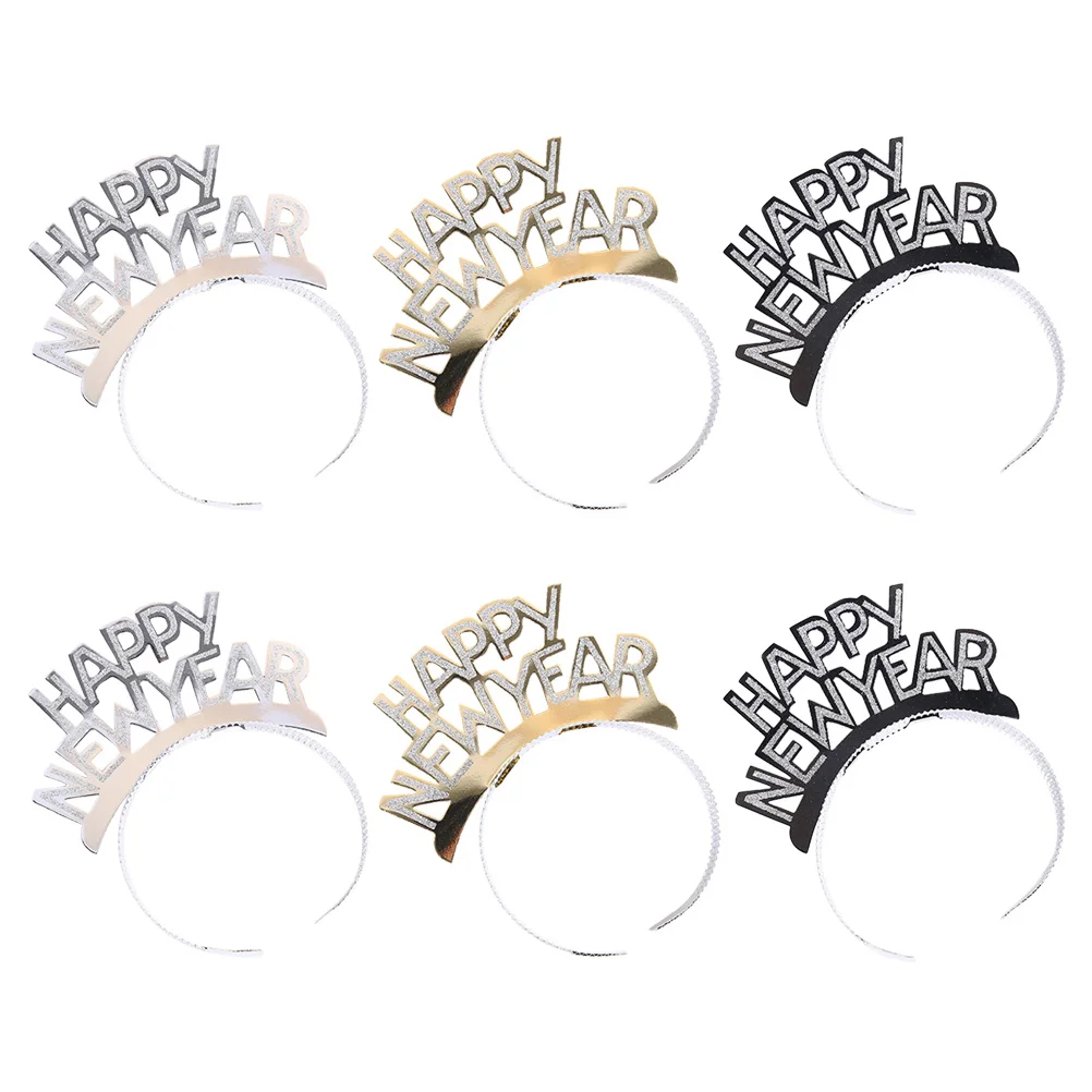 

Party Year New Hair Headwear Headband Headdress Headbands Paper Favors Costume Headpiece Kids Hoop Supplies Letters Hairband