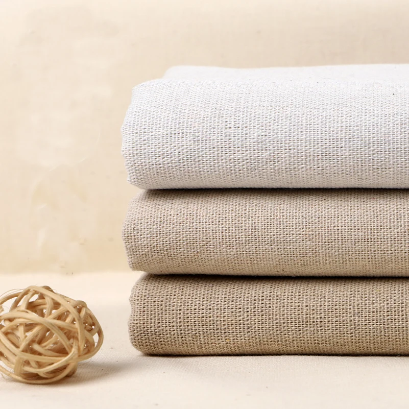 

Raw Cloth Cotton Linen Fabric Greige for Sewing Scrims Patchwork DIY Handmade by Half Meter