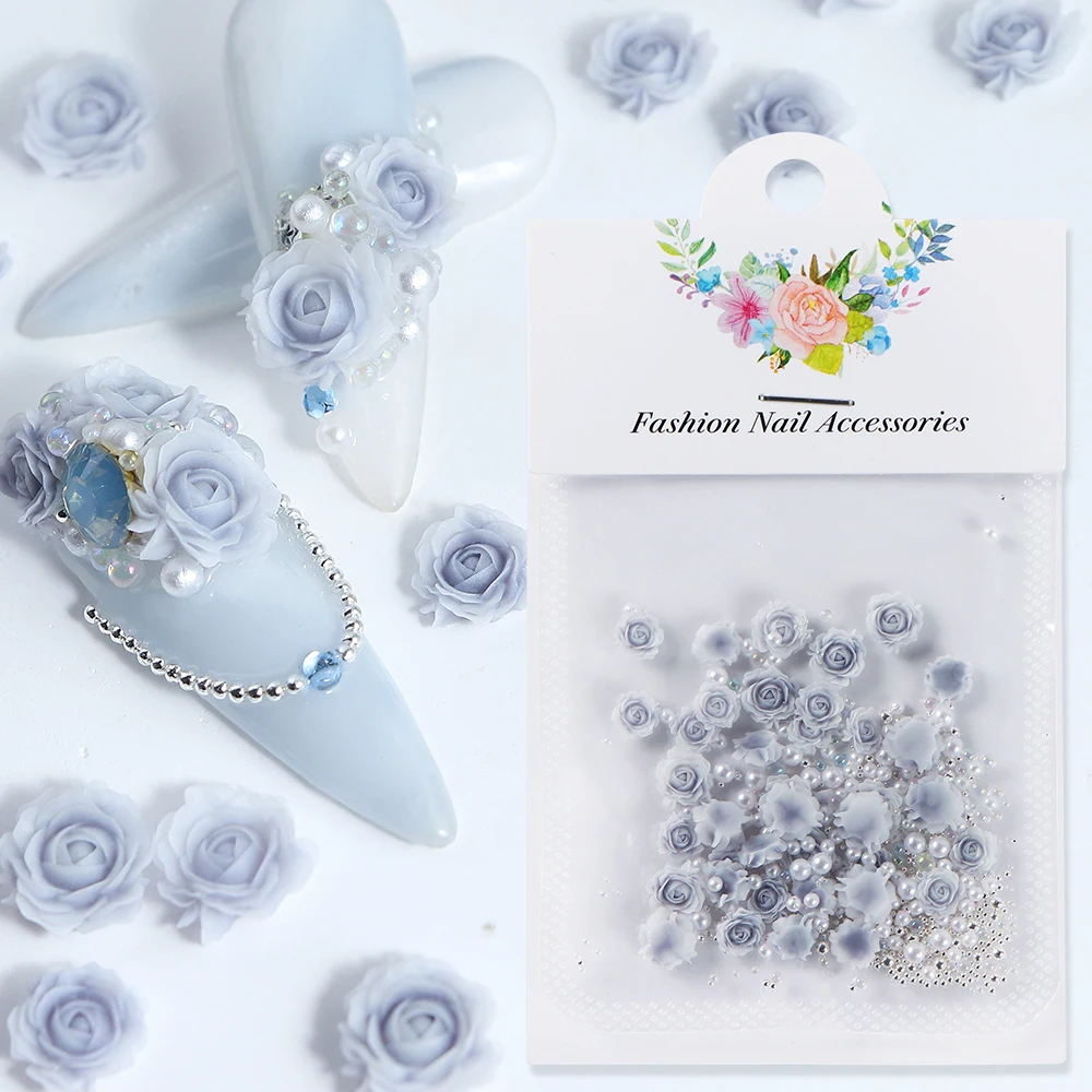 3D розы смешанные жемчужины художественные аксессуары эпоксидная