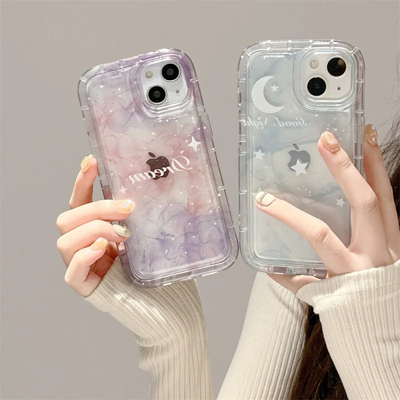 

Fantasy Star Moon Transparent Phone Case Cover for IPhone 14 Plus 11 12 13 14 Pro Max Shockproof Cases for IPhone 14 Case