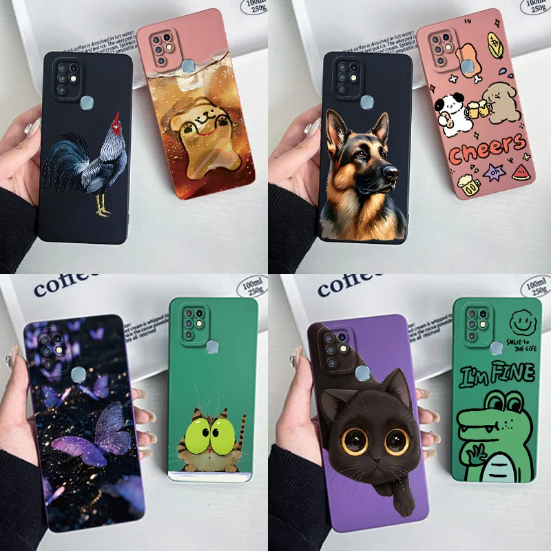 Фото Для Infinix Hot 10 X682B X682C чехол для телефона Hot 10T 10S X689C X689B мягкий силиконовый чехол модный окрашенный защитный чехол Capa №2