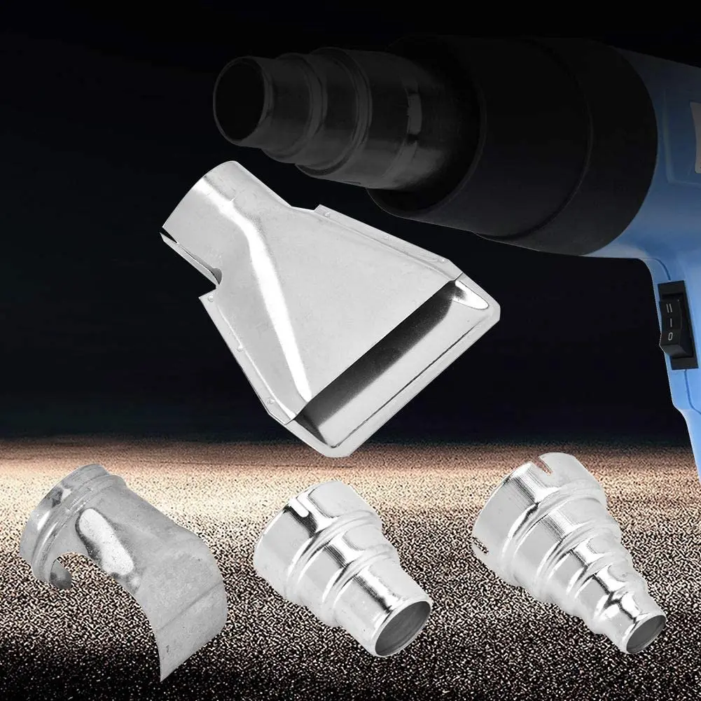 4pcs Heat gun nozzle hot air nozzles for building hair dryers spoon reflector scraper cone glass protection diameter - купить по