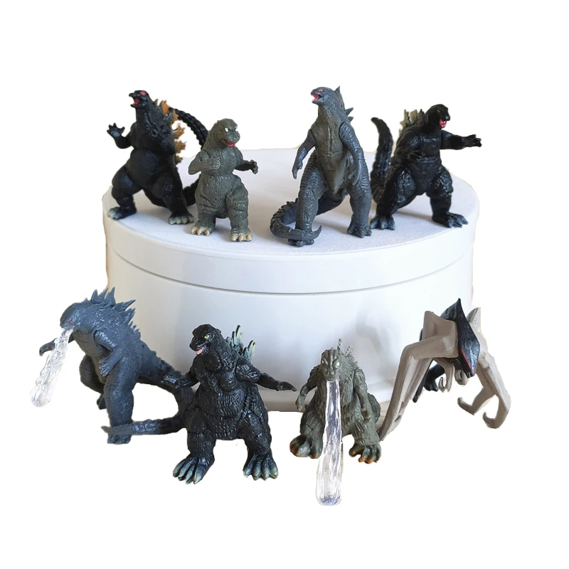 

8 Pieces Anime Dinosaur Godazilla Version Figure Decoration Model Kong Pockets Joints Dinosaurs Collection Gift Model Toys gifts