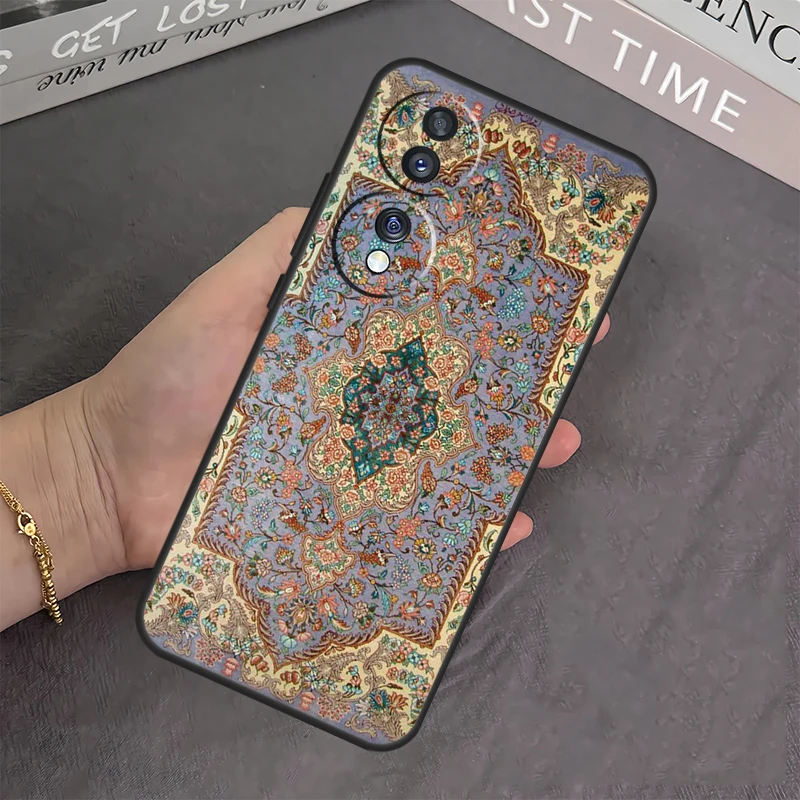 Персидский ковер с цветочным принтом для Honor Magic 6 5 Pro 10 50 70 90 Lite X7 X8 X9 X6a X7a X8a X9a X8b X9b