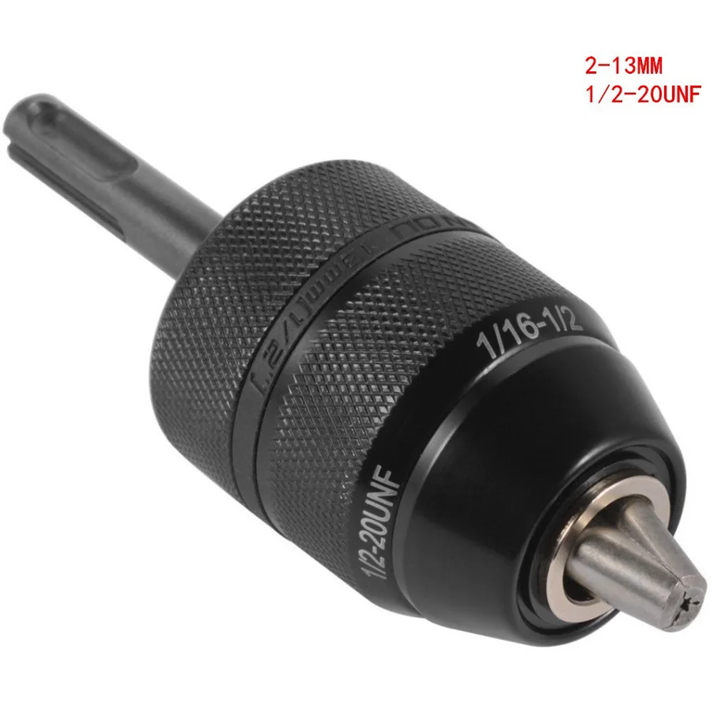 

2pcs/set 2-13mm Self-Locking Keyless Drill Chuck Drill Chuck Adaptor SDS Shank Adaptor 1/2-20UNF Connection For Impact Drill