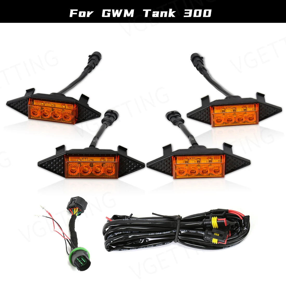 Передняя Решетка Для Автомобильных Дневных Ходовых Огней 300 GWM Желтого Цвета