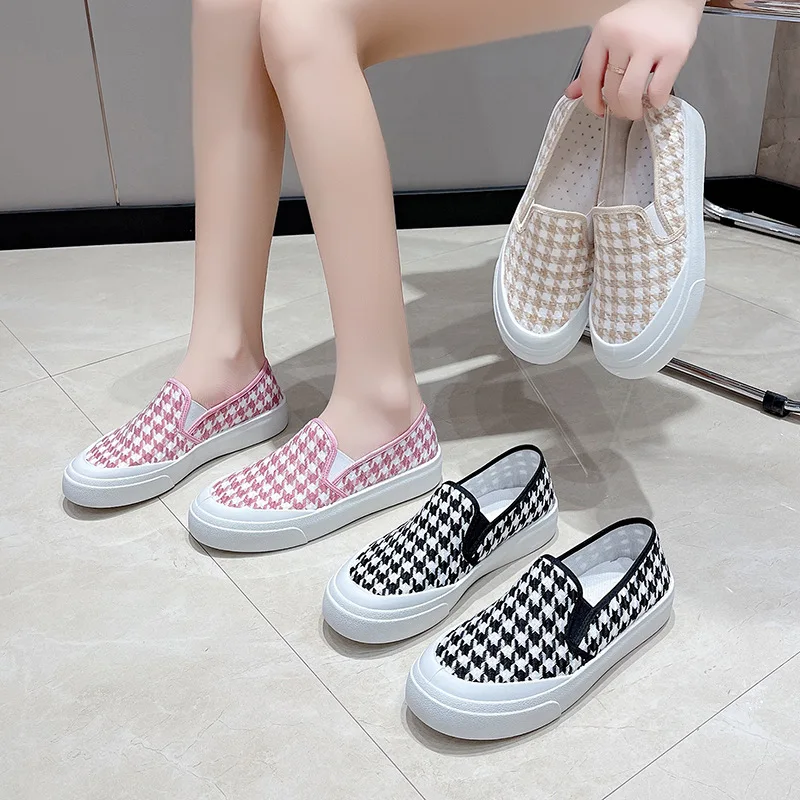 

Womens Shoes Korean Version of The Fashion Female Single Canvas Casual Comfortable Foot Stirrup Lazy Student Work Comfortable