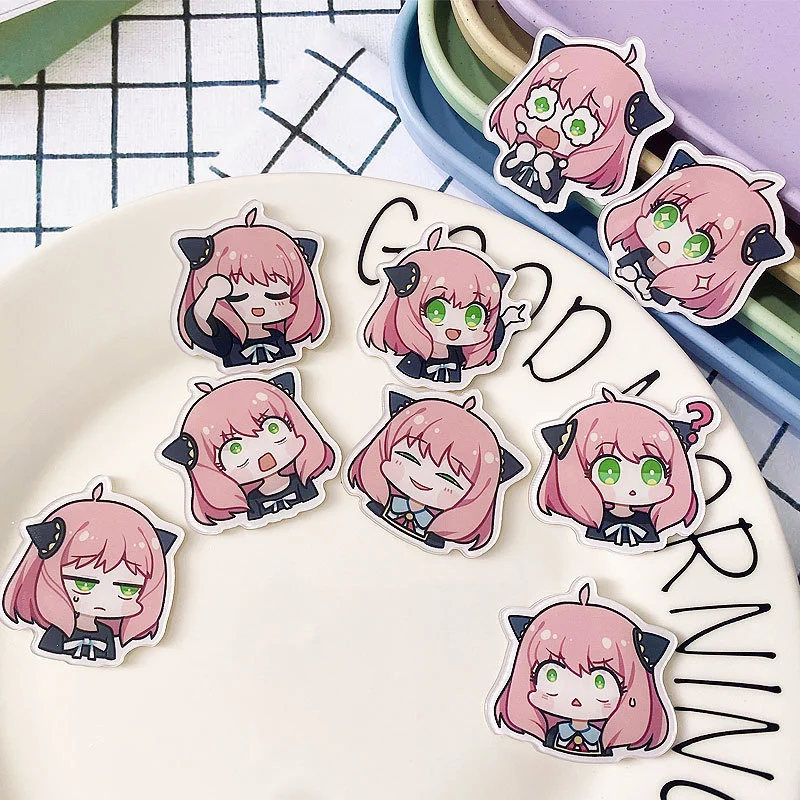 

Kawaii Anya Forger Pin SPY X FAMILY Acrylic Brooch Accessories Japanese Anime Anya Badge Pendant Pin Room Decoration Accessories