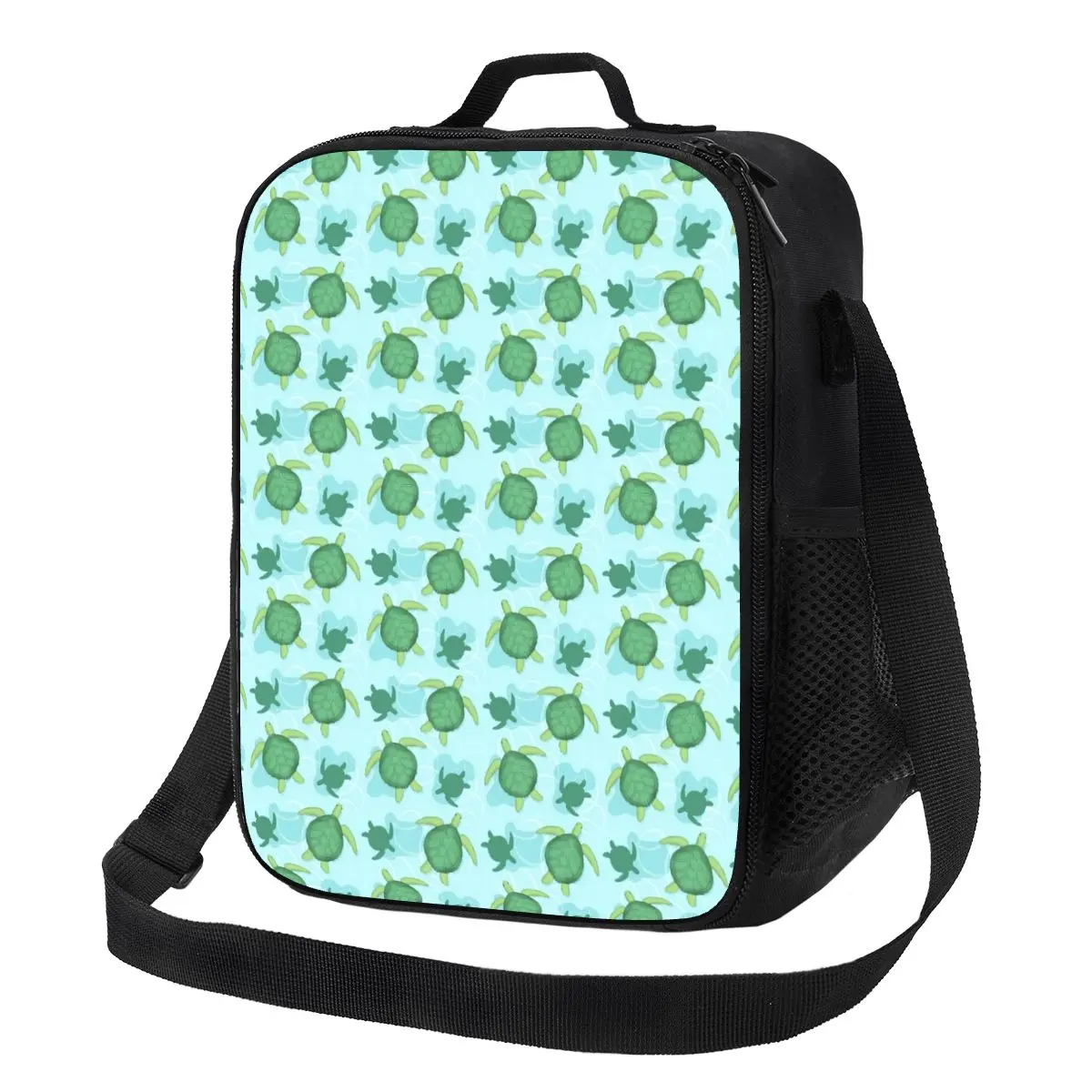 

Aquatic Sea Turtle Lunch Bag For Men Cute Animal Lunch Box Casual Travel Cooler Bag Portable Oxford Thermal Tote Handbags